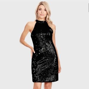 Black sequin bodycon dress-size small